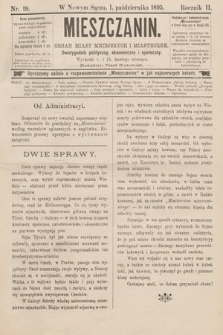 Mieszczanin : organ miast mniejszych i miasteczek : dwutygodnik polityczny, ekonomiczny i społeczny. 1895, nr 19