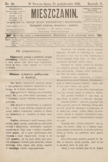 Mieszczanin : organ miast mniejszych i miasteczek : dwutygodnik polityczny, ekonomiczny i społeczny. 1895, nr 20