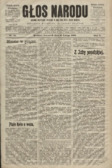 Głos Narodu : dziennik polityczny, założony w roku 1893 przez Józefa Rogosza (wydanie poranne). 1902, nr 48