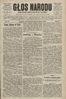 Głos Narodu : dziennik polityczny, założony w roku 1893 przez Józefa Rogosza (wydanie poranne). 1902, nr 57