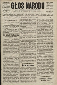 Głos Narodu : dziennik polityczny, założony w roku 1893 przez Józefa Rogosza (wydanie poranne). 1902, nr 27