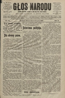 Głos Narodu : dziennik polityczny, założony w roku 1893 przez Józefa Rogosza (wydanie poranne). 1902, nr 176