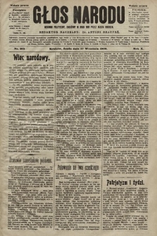 Głos Narodu : dziennik polityczny, założony w roku 1893 przez Józefa Rogosza (wydanie poranne). 1902, nr 213