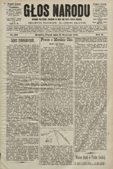 Głos Narodu : dziennik polityczny, założony w roku 1893 przez Józefa Rogosza (wydanie poranne). 1902, nr 215