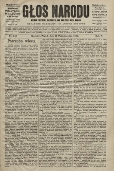Głos Narodu : dziennik polityczny, założony w roku 1893 przez Józefa Rogosza (wydanie poranne). 1902, nr 242