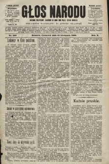 Głos Narodu : dziennik polityczny, założony w roku 1893 przez Józefa Rogosza (wydanie poranne). 1902, nr 268