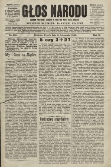 Głos Narodu : dziennik polityczny, założony w roku 1893 przez Józefa Rogosza (wydanie poranne). 1902, nr 276