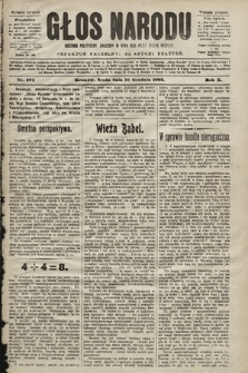 Głos Narodu : dziennik polityczny, założony w roku 1893 przez Józefa Rogosza (wydanie poranne). 1902, nr 294