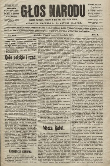 Głos Narodu : dziennik polityczny, założony w roku 1893 przez Józefa Rogosza (wydanie poranne). 1902, nr 296