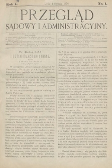 Przegląd Sądowy i Administracyjny. 1876, nr 1