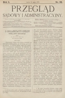 Przegląd Sądowy i Administracyjny. 1876, nr 22
