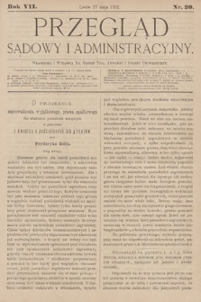 Przegląd Sądowy i Administracyjny. 1882, nr 20
