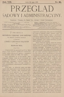 Przegląd Sądowy i Administracyjny. 1882, nr 21