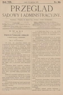 Przegląd Sądowy i Administracyjny. 1882, nr 24