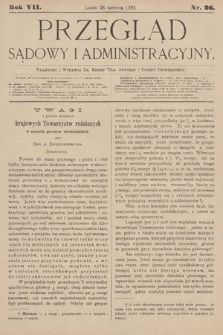 Przegląd Sądowy i Administracyjny. 1882, nr 26