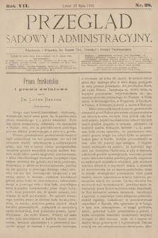 Przegląd Sądowy i Administracyjny. 1882, nr 28