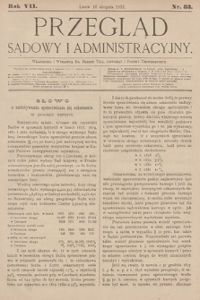 Przegląd Sądowy i Administracyjny. 1882, nr 33