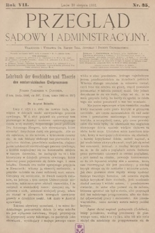 Przegląd Sądowy i Administracyjny. 1882, nr 35