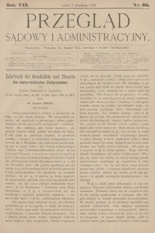 Przegląd Sądowy i Administracyjny. 1882, nr 36