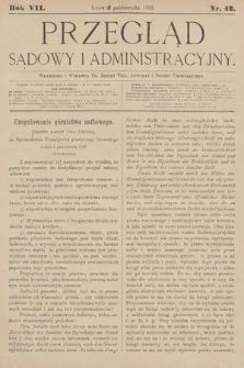 Przegląd Sądowy i Administracyjny. 1882, nr 42