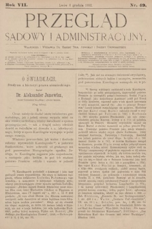 Przegląd Sądowy i Administracyjny. 1882, nr 49