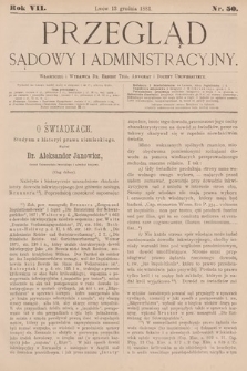 Przegląd Sądowy i Administracyjny. 1882, nr 50