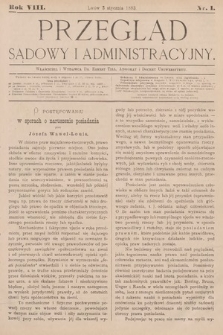 Przegląd Sądowy i Administracyjny. 1883, nr 1