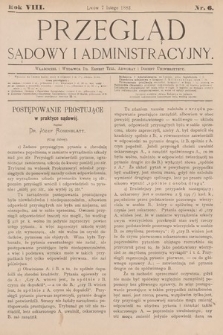 Przegląd Sądowy i Administracyjny. 1883, nr 6