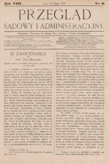 Przegląd Sądowy i Administracyjny. 1883, nr 8