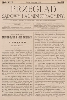Przegląd Sądowy i Administracyjny. 1883, nr 32