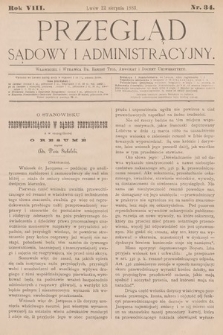 Przegląd Sądowy i Administracyjny. 1883, nr 34