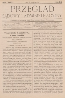 Przegląd Sądowy i Administracyjny. 1883, nr 36