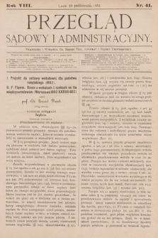 Przegląd Sądowy i Administracyjny. 1883, nr 41