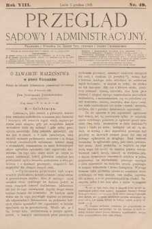 Przegląd Sądowy i Administracyjny. 1883, nr 49