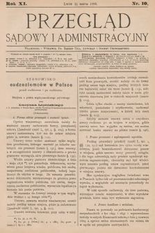 Przegląd Sądowy i Administracyjny. 1886, nr 10