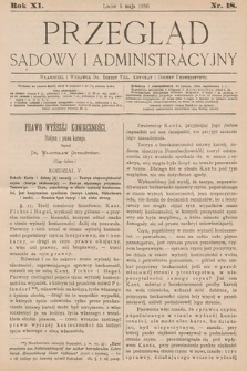 Przegląd Sądowy i Administracyjny. 1886, nr 18