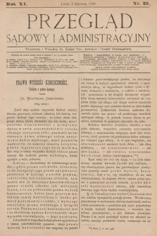 Przegląd Sądowy i Administracyjny. 1886, nr 22