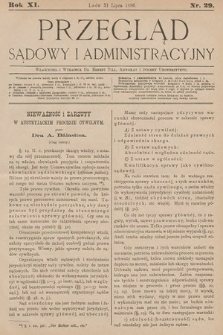 Przegląd Sądowy i Administracyjny. 1886, nr 29