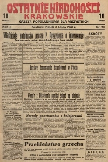 Ostatnie Wiadomości Krakowskie : gazeta popołudniowa dla wszystkich. 1931, nr 20