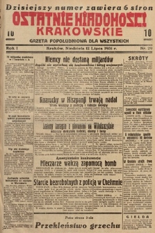 Ostatnie Wiadomości Krakowskie : gazeta popołudniowa dla wszystkich. 1931, nr 29