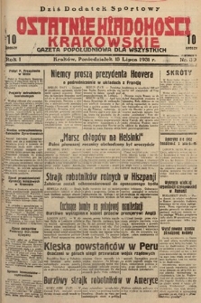 Ostatnie Wiadomości Krakowskie : gazeta popołudniowa dla wszystkich. 1931, nr 30
