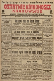 Ostatnie Wiadomości Krakowskie : gazeta popołudniowa dla wszystkich. 1931, nr 36
