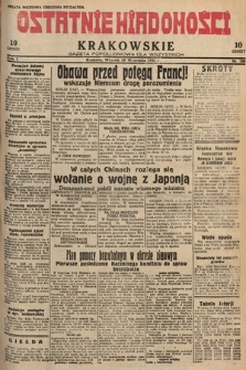 Ostatnie Wiadomości Krakowskie : gazeta popołudniowa dla wszystkich. 1931, nr 108