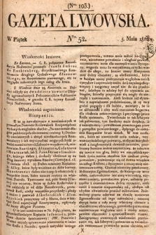 Gazeta Lwowska. 1820, nr 52