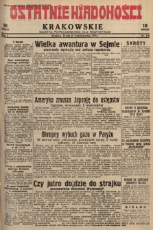 Ostatnie Wiadomości Krakowskie : gazeta popołudniowa dla wszystkich. 1931, nr 130