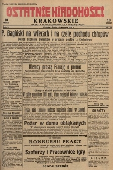Ostatnie Wiadomości Krakowskie : gazeta popołudniowa dla wszystkich. 1931, nr 144