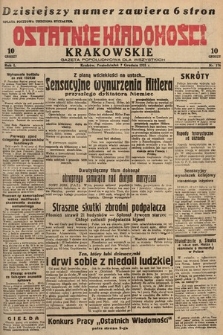 Ostatnie Wiadomości Krakowskie : gazeta popołudniowa dla wszystkich. 1931, nr 176