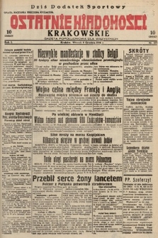 Ostatnie Wiadomości Krakowskie : gazeta popołudniowa dla wszystkich. 1931, nr 177
