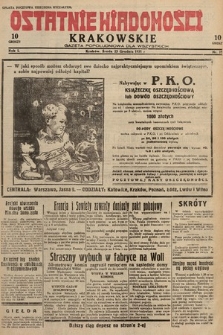 Ostatnie Wiadomości Krakowskie : gazeta popołudniowa dla wszystkich. 1931, nr 192