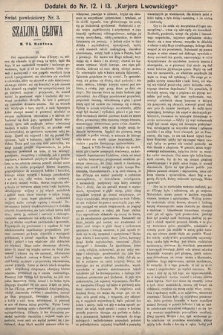 Dodatek do nr 12. i 13. „Kurjera Lwowskiego”. 1885